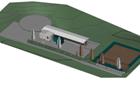 3d render of milking parlour pic