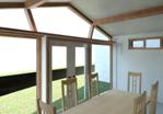 3 d render dining room internal